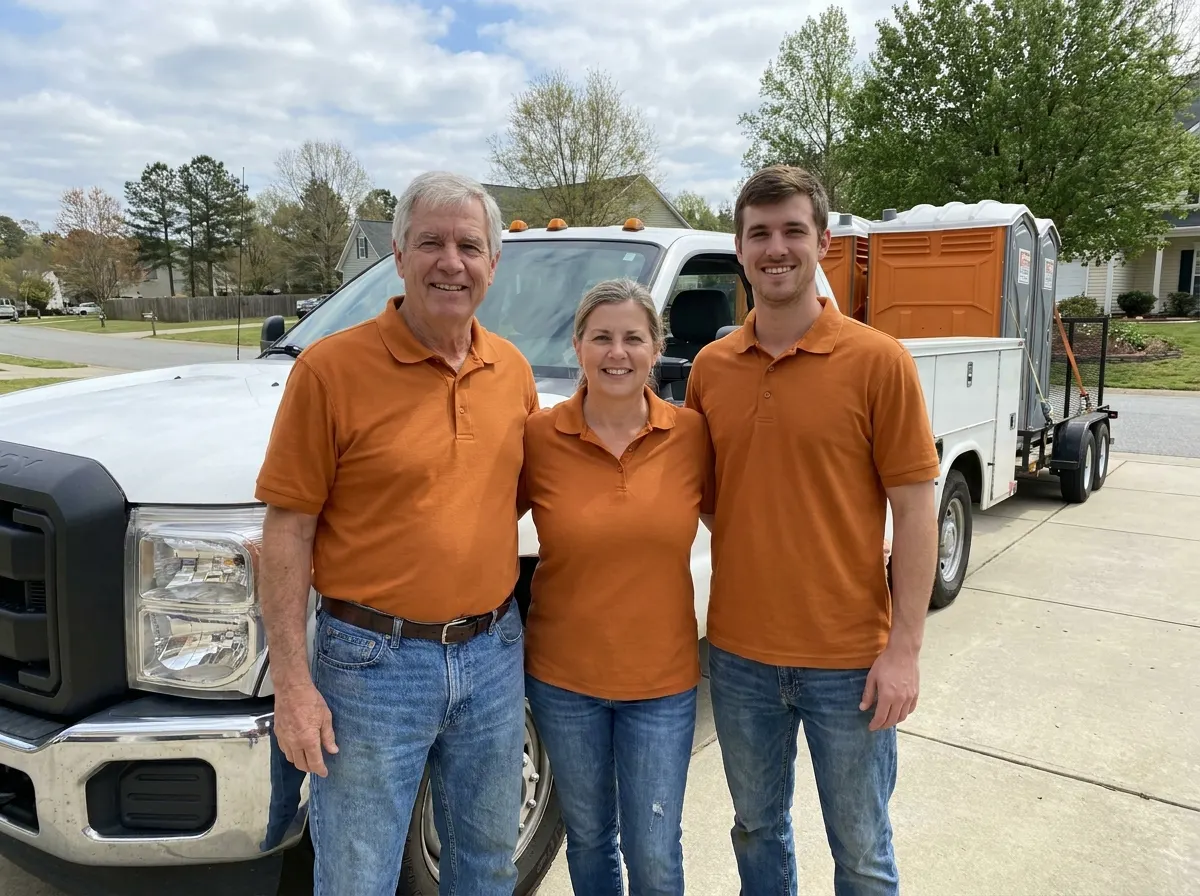 Neighborly Porta Potty Services portable toilet rentals team in Garner, NC